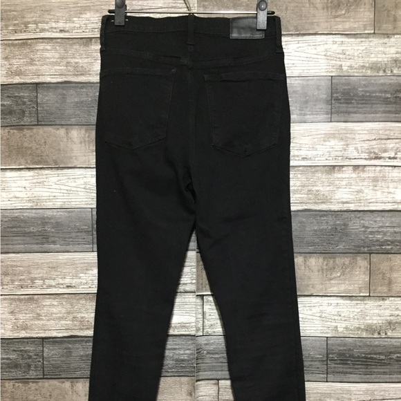 Madewell 11” Roadtripper Jeans Women’s 27 Black Denim Stretch Ankle Zippers - Picture 10 of 10